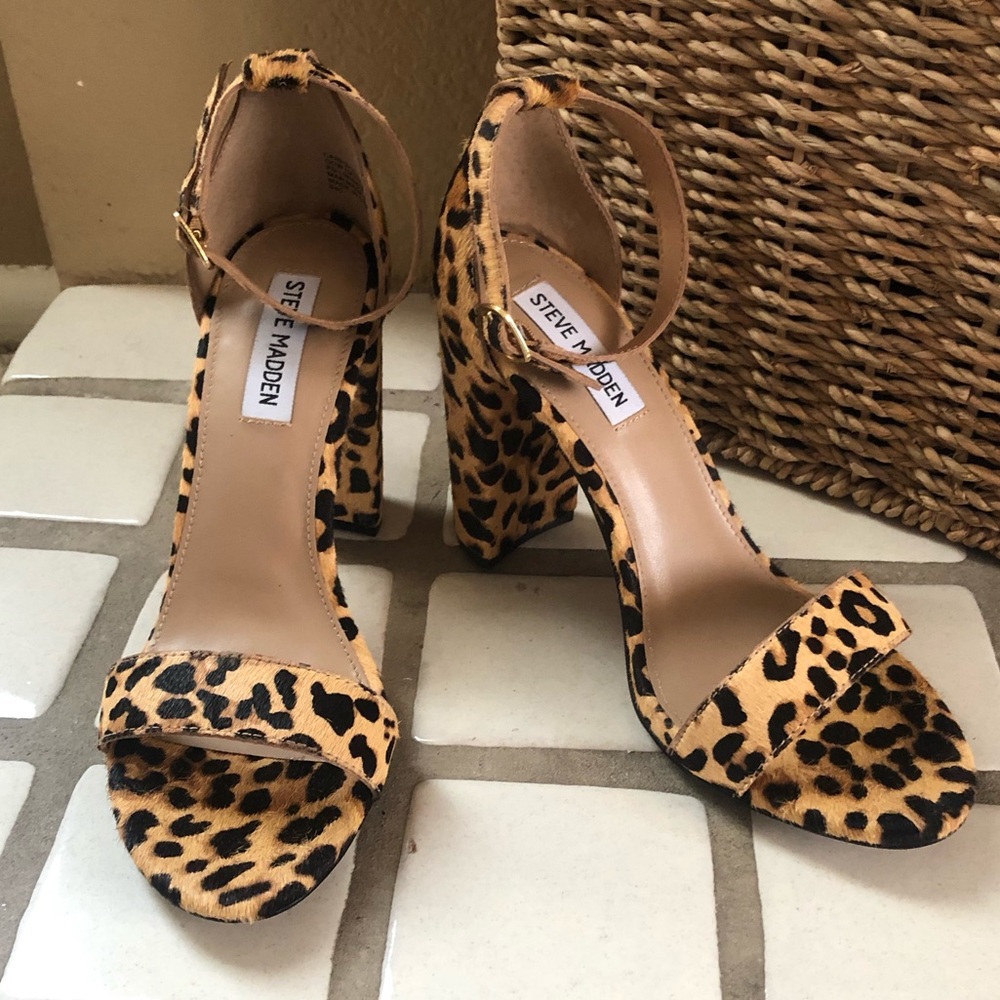 **SOLD** Leopard open toe shoe
